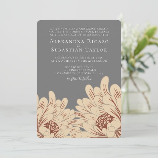 Eenvoudig Elegant Floral Wedding (Staand voorkant)