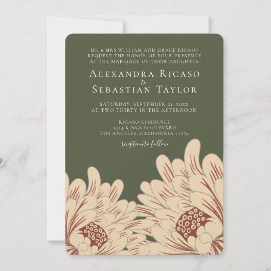 Eenvoudig Elegant Floral Wedding (Voorkant)