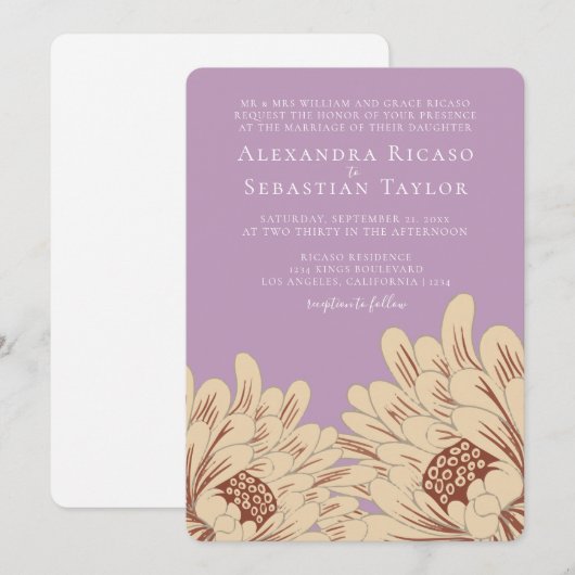 Eenvoudig Elegant Floral Wedding (Voorkant / Achterkant)