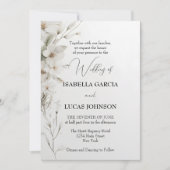 Eenvoudig Elegant Floral Wedding Kaart (Voorkant)