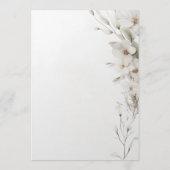 Eenvoudig Elegant Floral Wedding Menu (Achterkant)