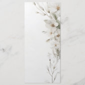 Eenvoudig Elegant Floral Wedding Menu (Achterkant)