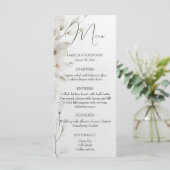 Eenvoudig Elegant Floral Wedding Menu (Staand voorkant)