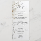 Eenvoudig Elegant Floral Wedding Menu (Voorkant)