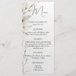 Eenvoudig Elegant Floral Wedding Menu