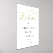 Eenvoudig Elegant Folie Script Event Welkomstteken Folie Afdrukken (Laagn)