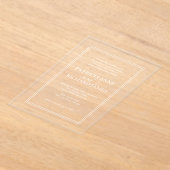 Eenvoudig elegant formeel huwelijk acryl uitnodigingen (Laagn)