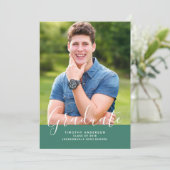 Eenvoudig Elegant Foto Afstuderen Verticaal | Groe Kaart (Staand voorkant)