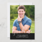 Eenvoudig Elegant Foto Afstuderen Verticaal | Zwar Kaart (Voorkant)