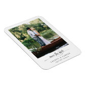 Eenvoudig Elegant Foto Save the Date Script Bruilo Magneet (Rechterzijde)