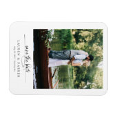 Eenvoudig Elegant Foto Save the Date Script Bruilo Magneet (Horizontaal)