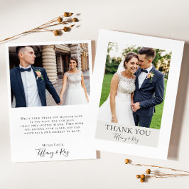 Eenvoudig elegant | Foto van White en Beige Flat Bedankkaart