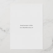 Eenvoudig elegant fotohuwelijk: sla de datum goud folie uitnodiging (Achterkant)