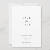 Eenvoudig elegant fotohuwelijk sparen de datum save the date (Voorkant)