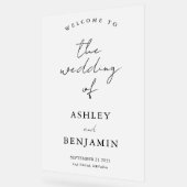 Eenvoudig Elegant Frosted Wedding Welkom Acryl Bord