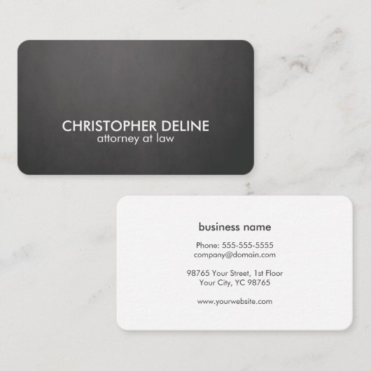 Eenvoudig elegant gebold textiel grijs witconsulta visitekaartje (Voorkant / Achterkant)