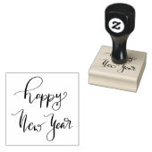 Eenvoudig Elegant | Gelukkig Nieuwjaar Casual Scri Rubberstempel (Gestempeld)