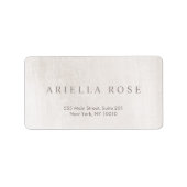 Eenvoudig elegant, gepenseld, witte marmer Profess Etiket (Voorkant)