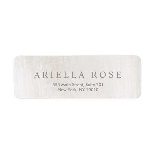 Eenvoudig elegant, gepenseld, witte marmer Profess Etiket (Voorkant)