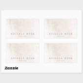 Eenvoudig elegant, gepenseld, witte marmer Profess Rechthoekige Sticker (Vel)