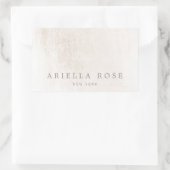 Eenvoudig elegant, gepenseld, witte marmer Profess Rechthoekige Sticker (Tas)