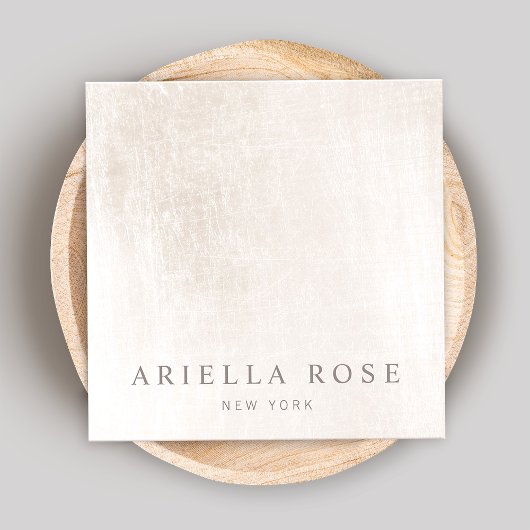 Eenvoudig elegant, gepenseld, witte marmer Profess Vierkante Visitekaartje