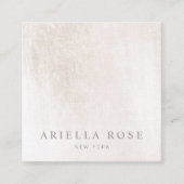 Eenvoudig elegant, gepenseld, witte marmer Profess Vierkante Visitekaartje (Voorkant)