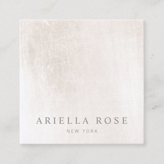 Eenvoudig elegant, gepenseld, witte marmer Profess Vierkante Visitekaartje (Voorkant)