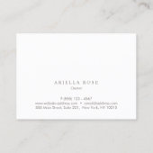 Eenvoudig elegant, gepenseld, witte marmer Profess Visitekaartje (Achterkant)