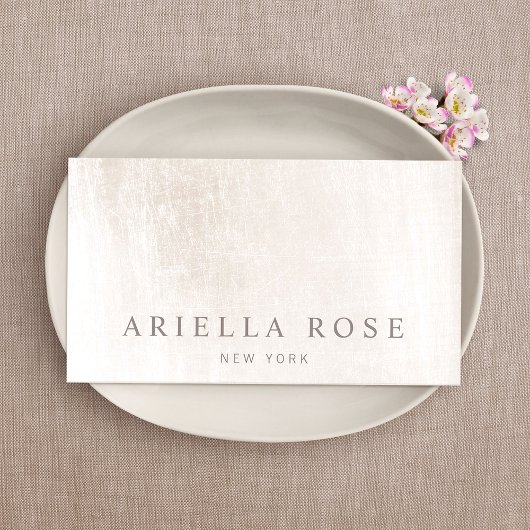 Eenvoudig elegant, gepenseld, witte marmer Profess Visitekaartje