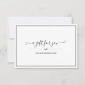 Eenvoudig Elegant Gepersonaliseerd Cadeaubon (Voorkant)