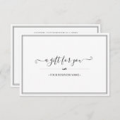 Eenvoudig Elegant Gepersonaliseerd Cadeaubon (Voorkant / Achterkant)