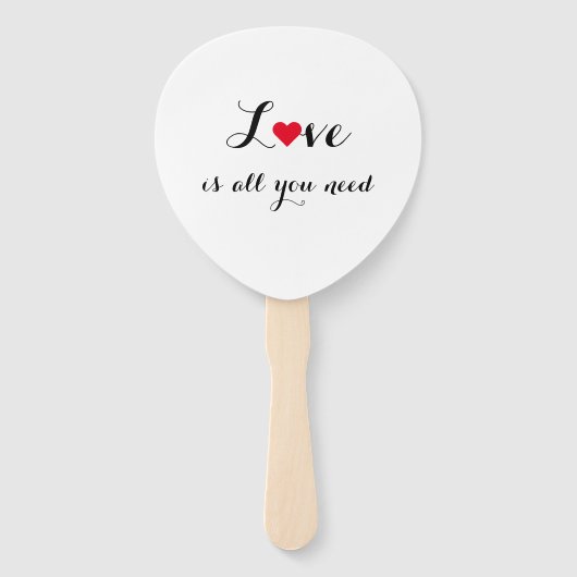 Eenvoudig Elegant Gepersonaliseerd Huwelijk Monogr Handwaaier (Achterkant)