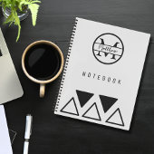 Eenvoudig Elegant gepersonaliseerd Monogram Silver Notitieboek