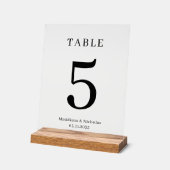 Eenvoudig Elegant Gepersonaliseerd Trouwtafelnumme Acryl Bord (Hoek)
