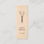 Eenvoudig Elegant getextureerd Hair Stylist Visite Mini Visitekaartje (Voorkant)