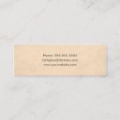 Eenvoudig Elegant getextureerd Hair Stylist Visite Mini Visitekaartje (Achterkant)