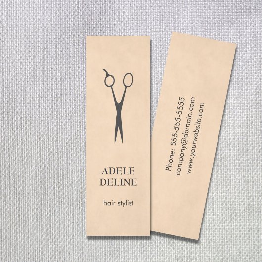 Eenvoudig Elegant getextureerd Hair Stylist Visite Mini Visitekaartje