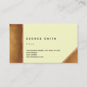 Eenvoudig Elegant Gewoon Bruin Geel Visitekaartje