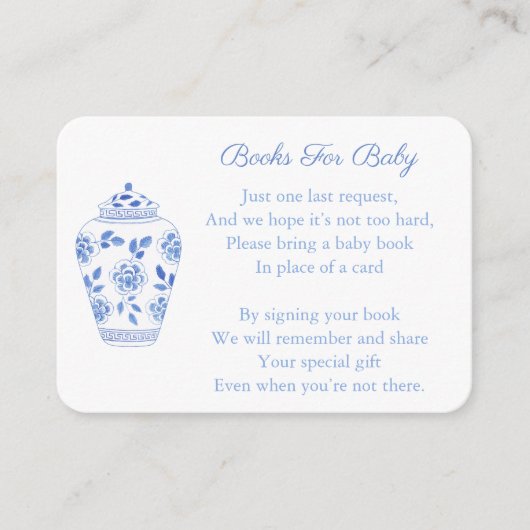 Eenvoudig Elegant Ginger Jar Baby shower brengt bo Informatiekaartje (Voorkant)