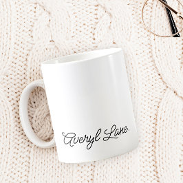 Eenvoudig Elegant Girly Script Kalligrafie Naam Koffiemok