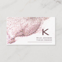 Eenvoudig Elegant Glitter Monogram Gepersonaliseer