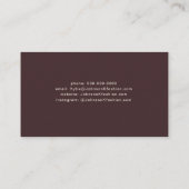 Eenvoudig Elegant Glitter Monogram Persoonlijk Visitekaartje (Achterkant)