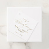 Eenvoudig Elegant Gold Calligraphy Script Christen Bedankjes Labels (In situ)