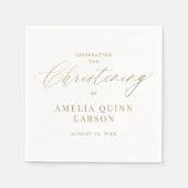 Eenvoudig Elegant Gold Calligraphy Script Christen Servet (Voorkant)
