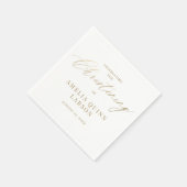 Eenvoudig Elegant Gold Calligraphy Script Christen Servet (Hoek)