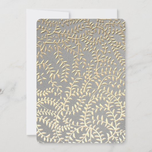 Eenvoudig Elegant Gold Calligraphy Wedding Kaart (Achterkant)