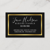 Eenvoudig, elegant Gold en zwart-minimalistisch be Visitekaartje (Achterkant)