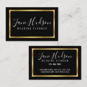 Eenvoudig, elegant Gold en zwart-minimalistisch be Visitekaartje (Voorkant / Achterkant)