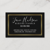 Eenvoudig, elegant Gold en zwart-minimalistisch be Visitekaartje (Achterkant)
